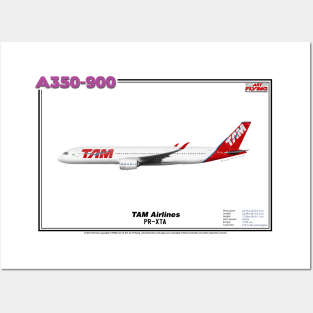 Airbus A350-900 - TAM Airlines (Art Print) Posters and Art